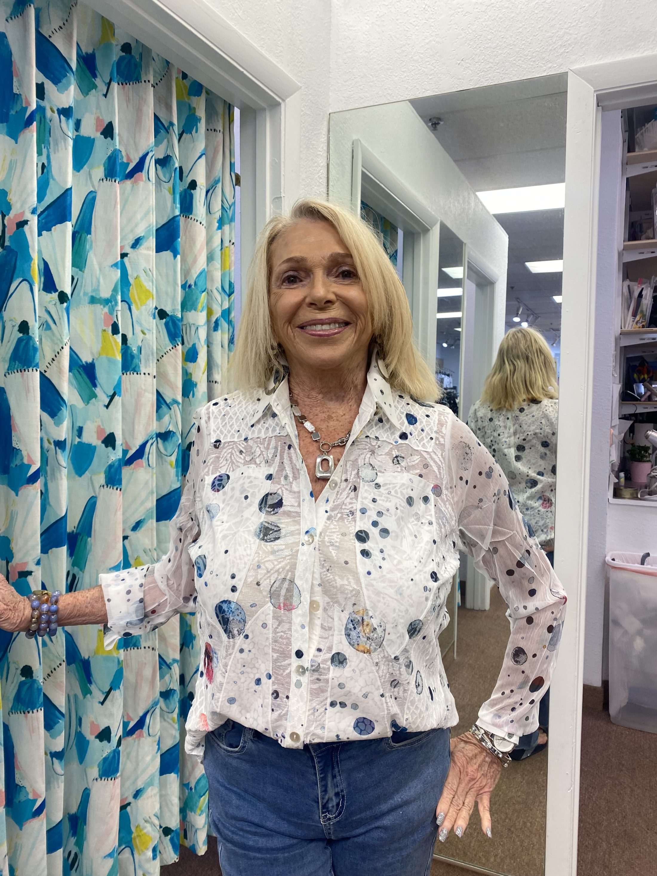 Sheer Button Up Top
