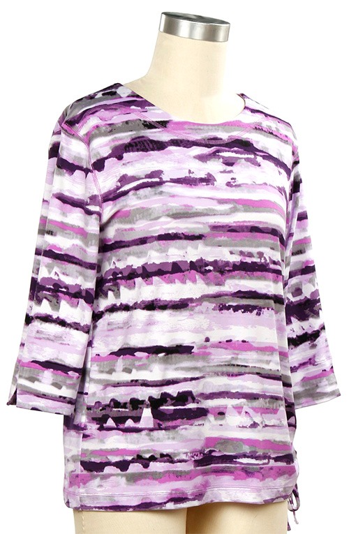 Gravity 3/4 Sleeve Stripe Top