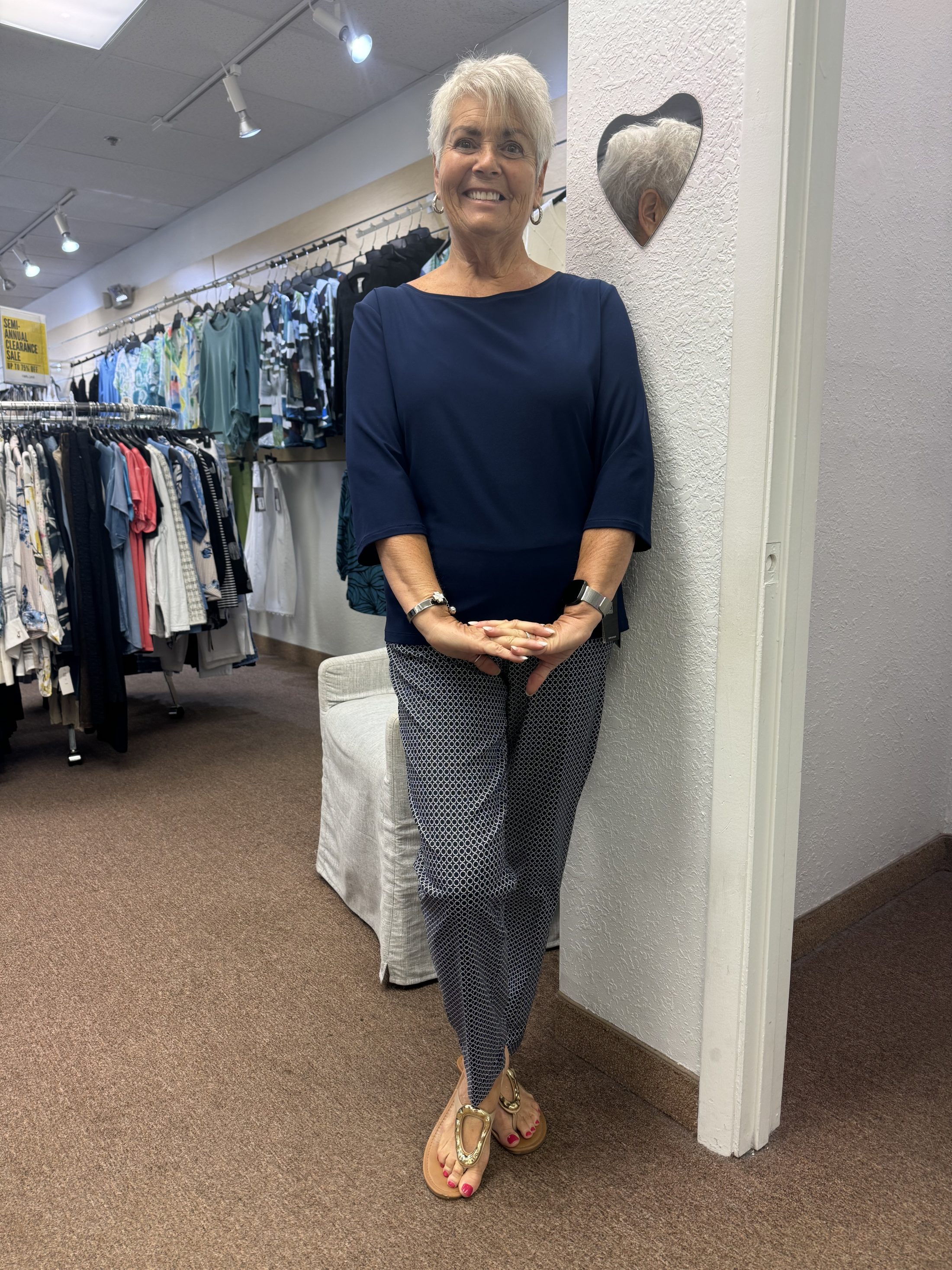 Pull-On Ankle Pant with Real Front and Back Pockets