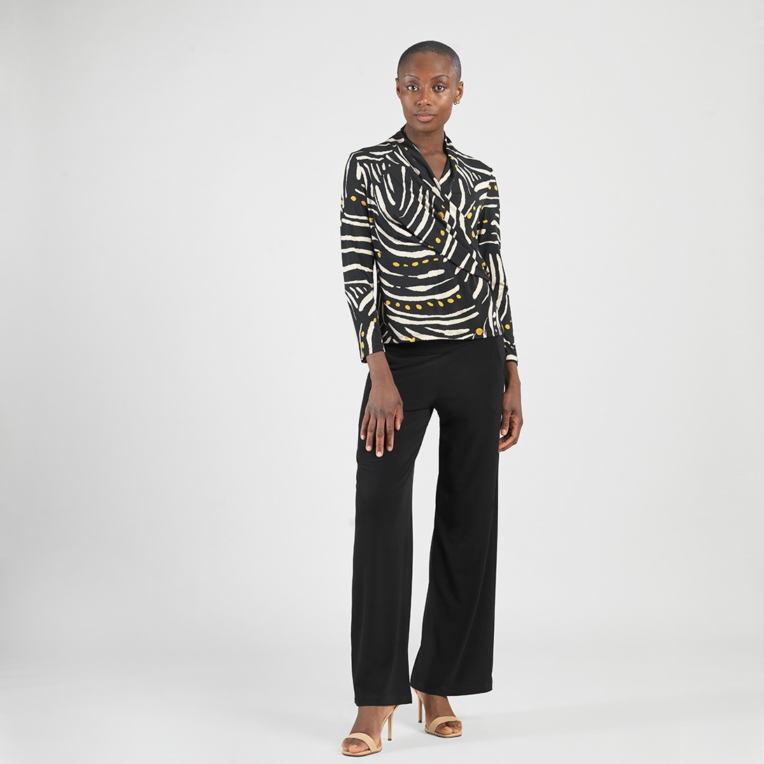 Sleeveless V Neck Center Front Tie Top