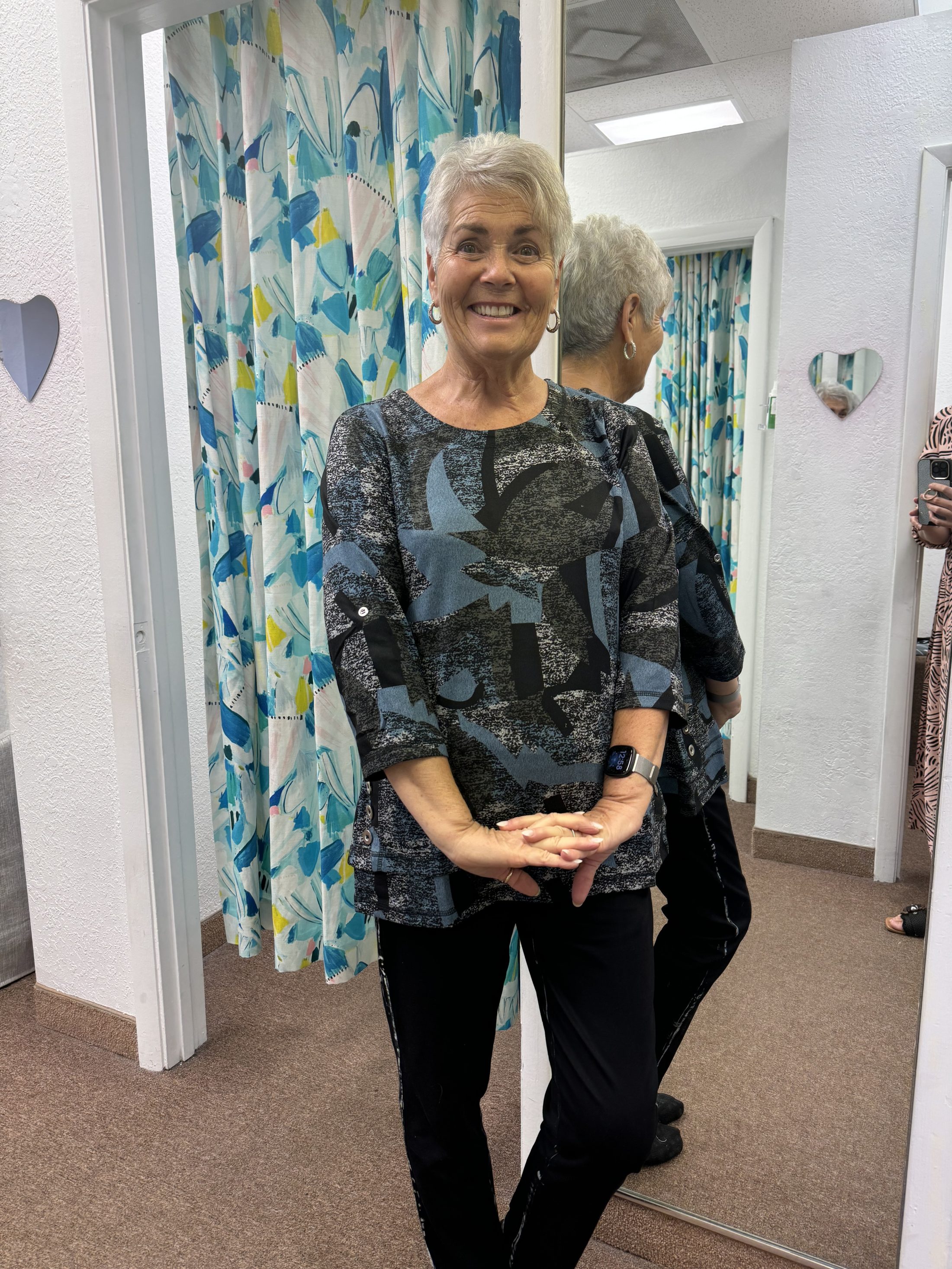 Abstract Sky Blue Top