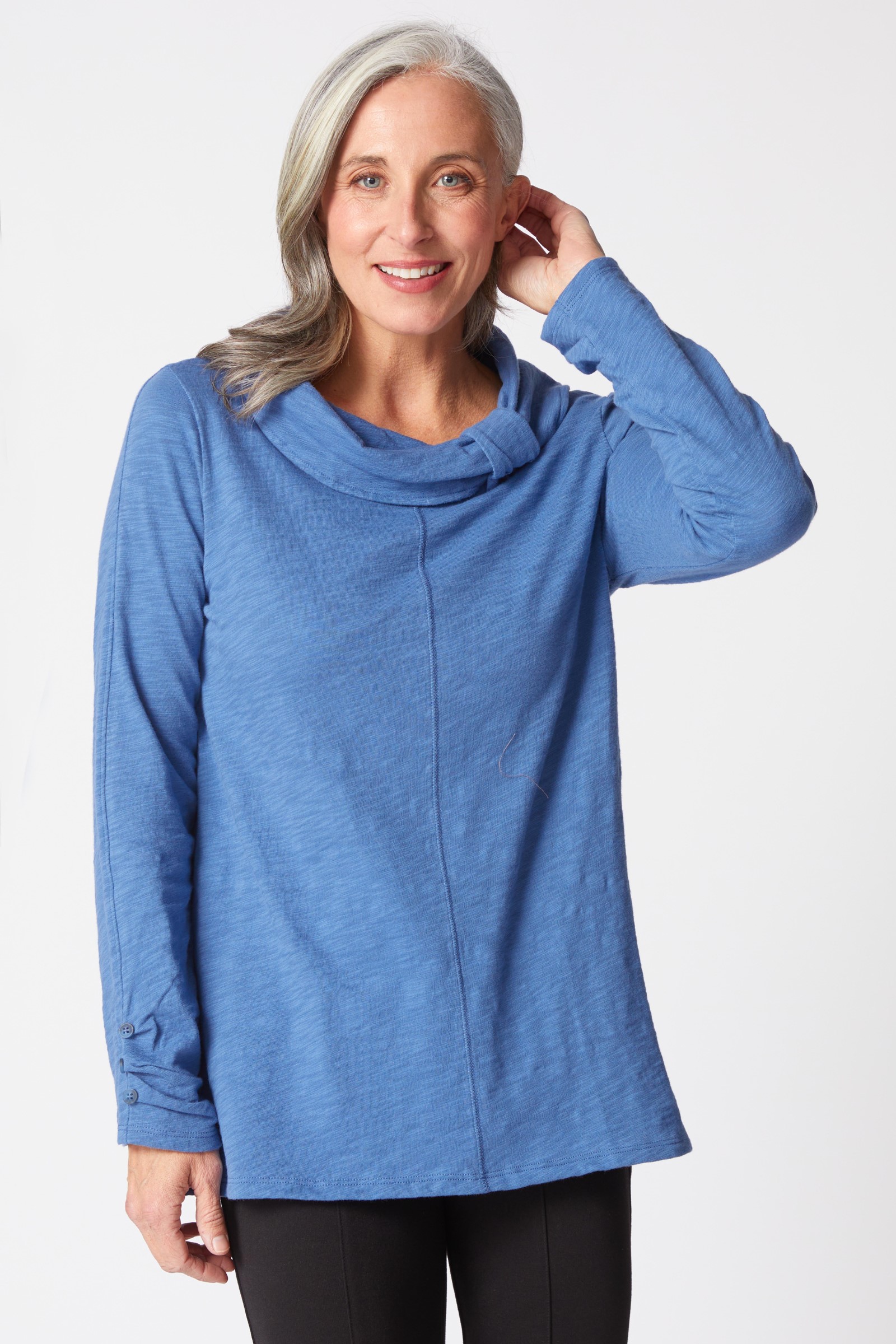 Cotton Pebble Cowl Tunic