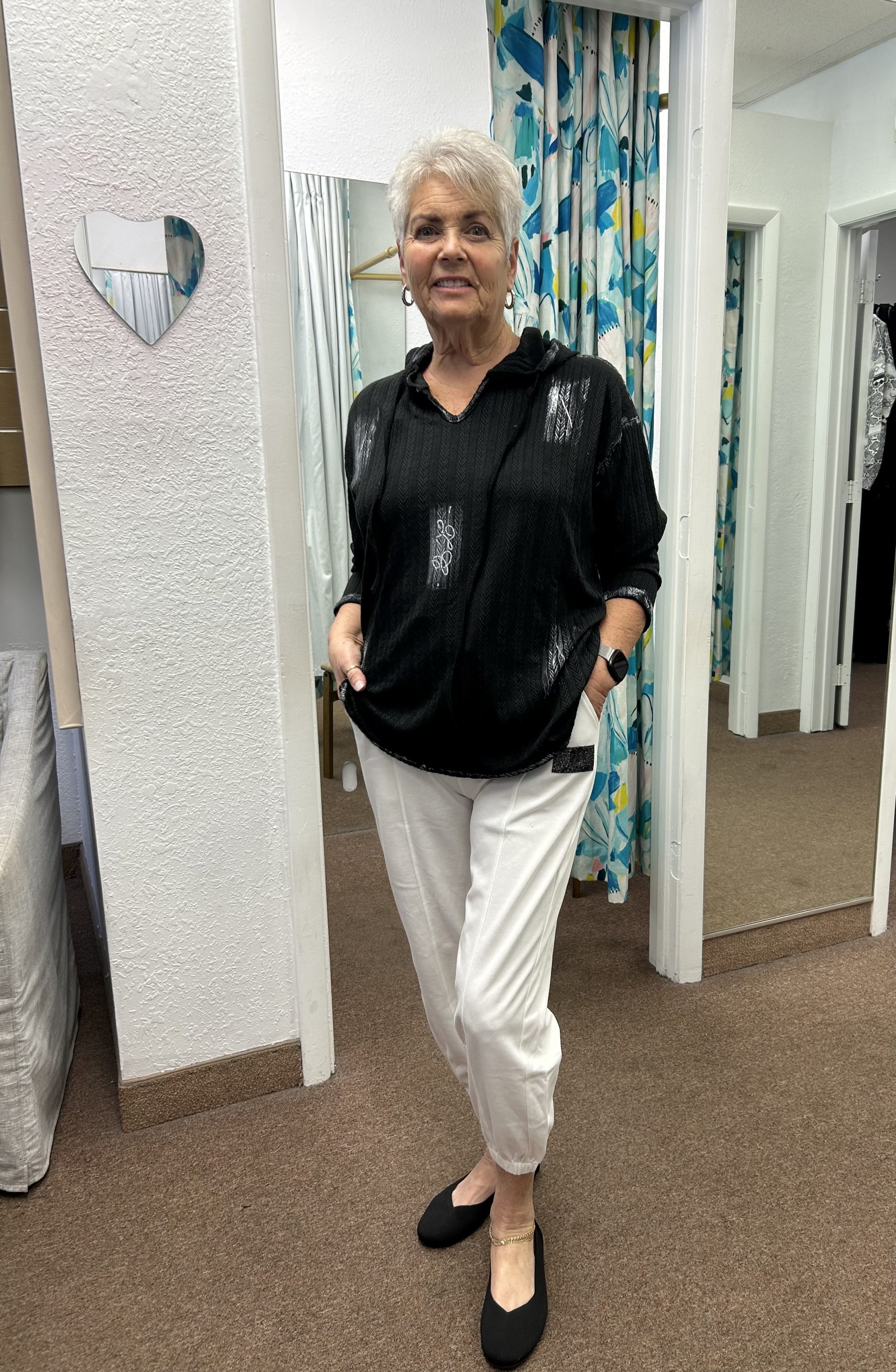 White Tie Seamed Jogger Pant