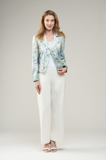 Liquid Blue Mist Moto Jacket