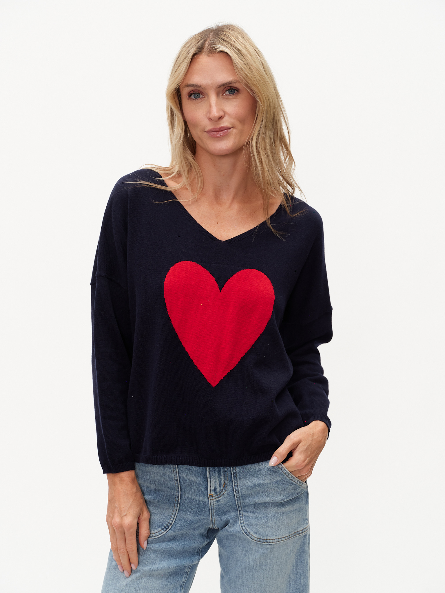 Lovie Graphic Heart Sweater
