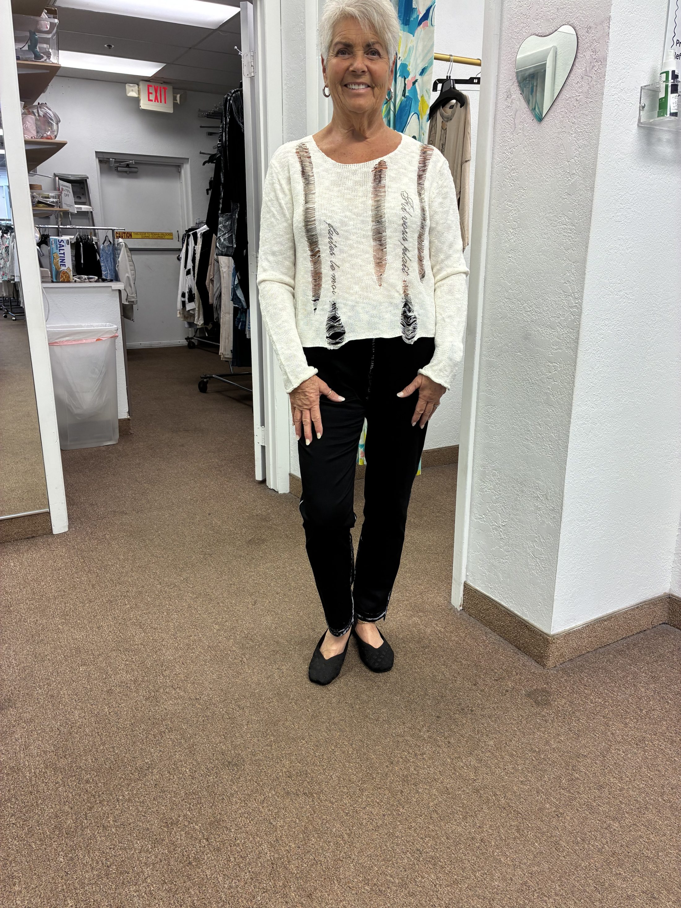 White Sweater with Rips