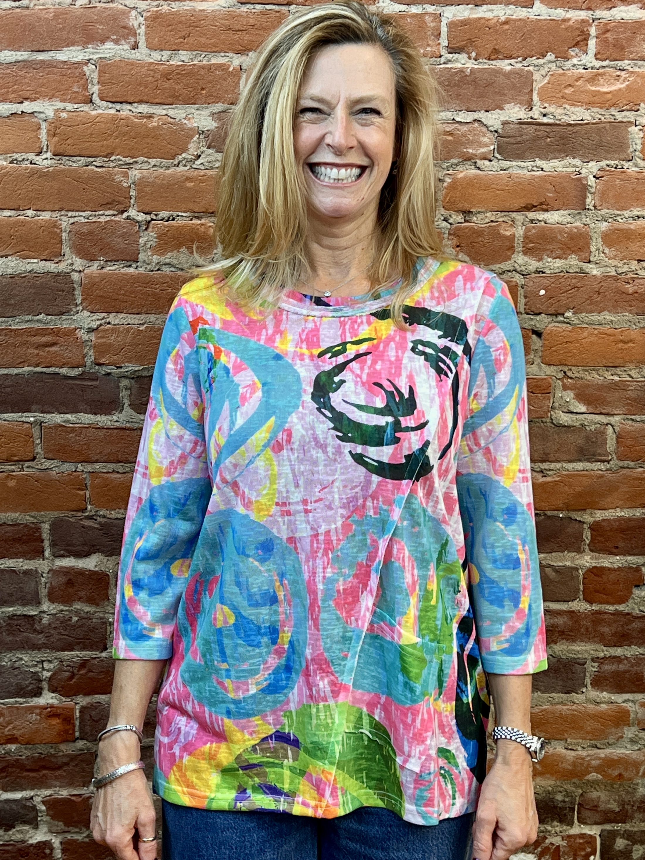 Knit 3/4 Sleeve Pocket Top