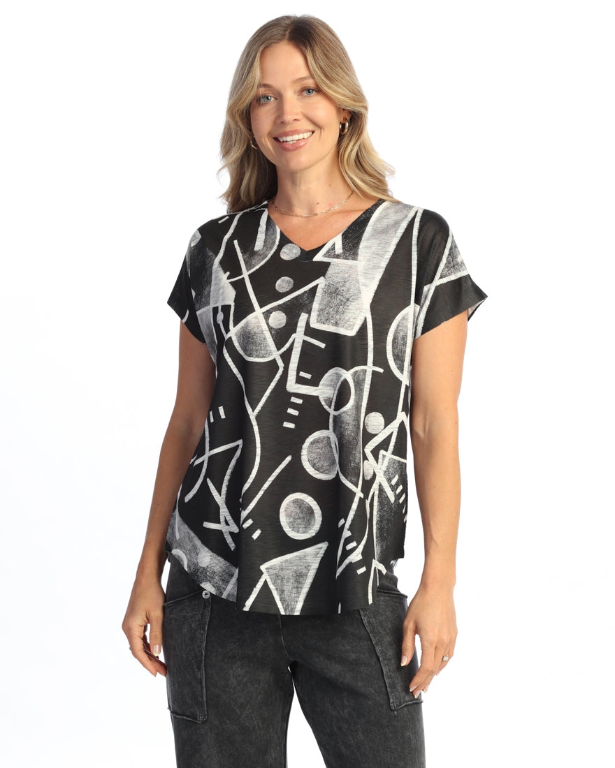 Zippy V-Neck Dolman Top