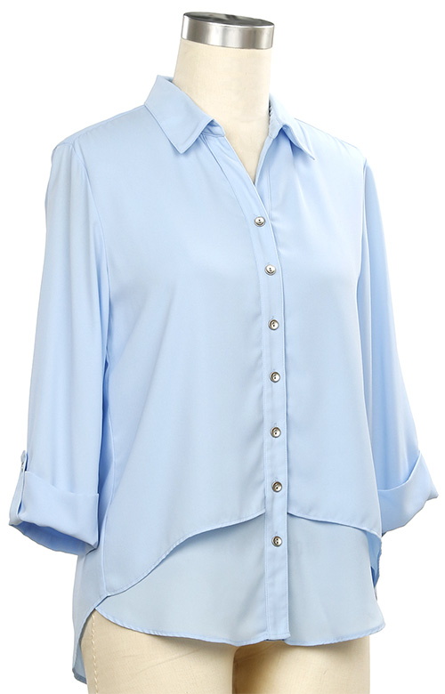 Elyse Layered 3/4 Sleeve Layered Blouse