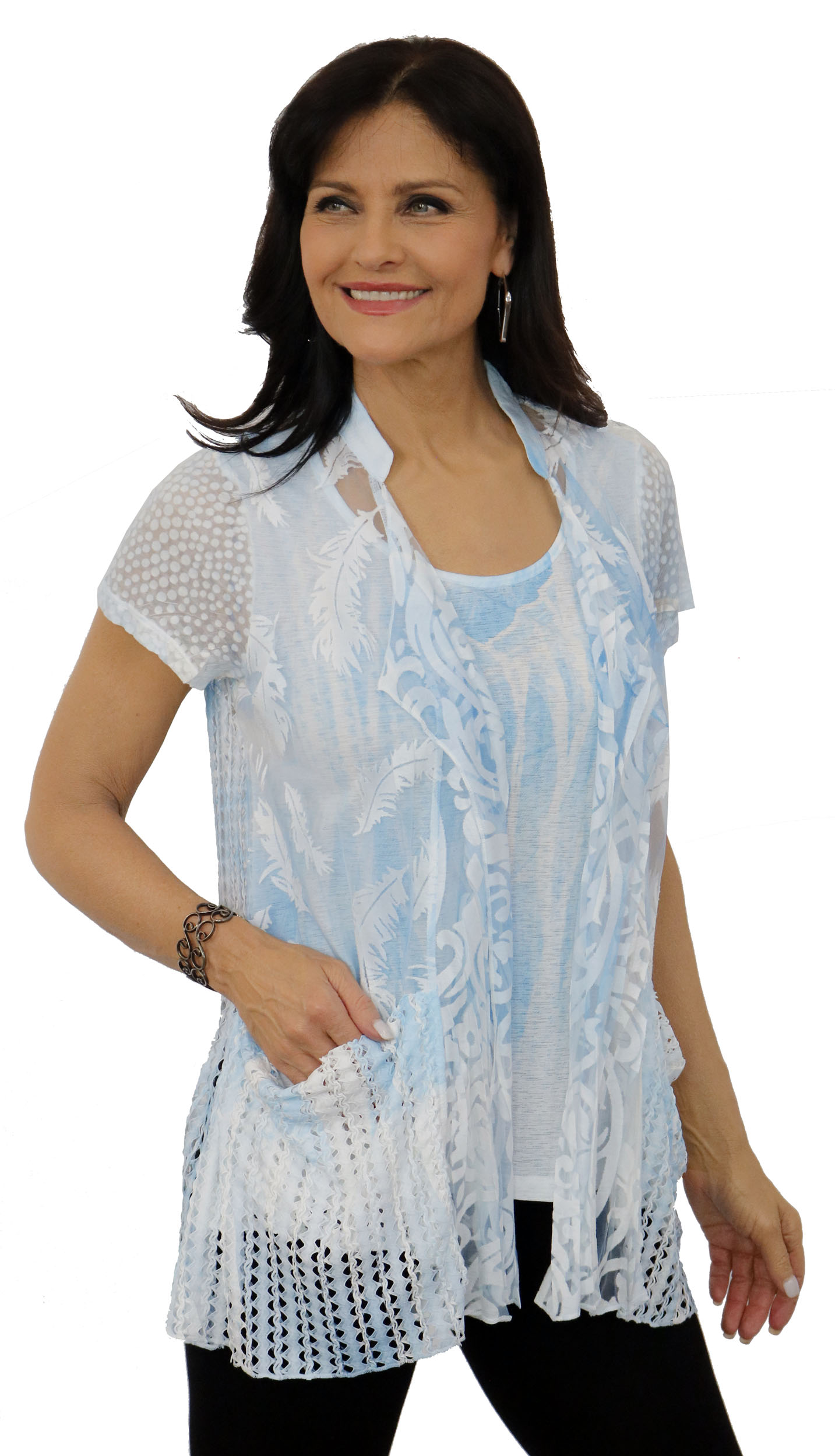 Lace Cardigan and Tank