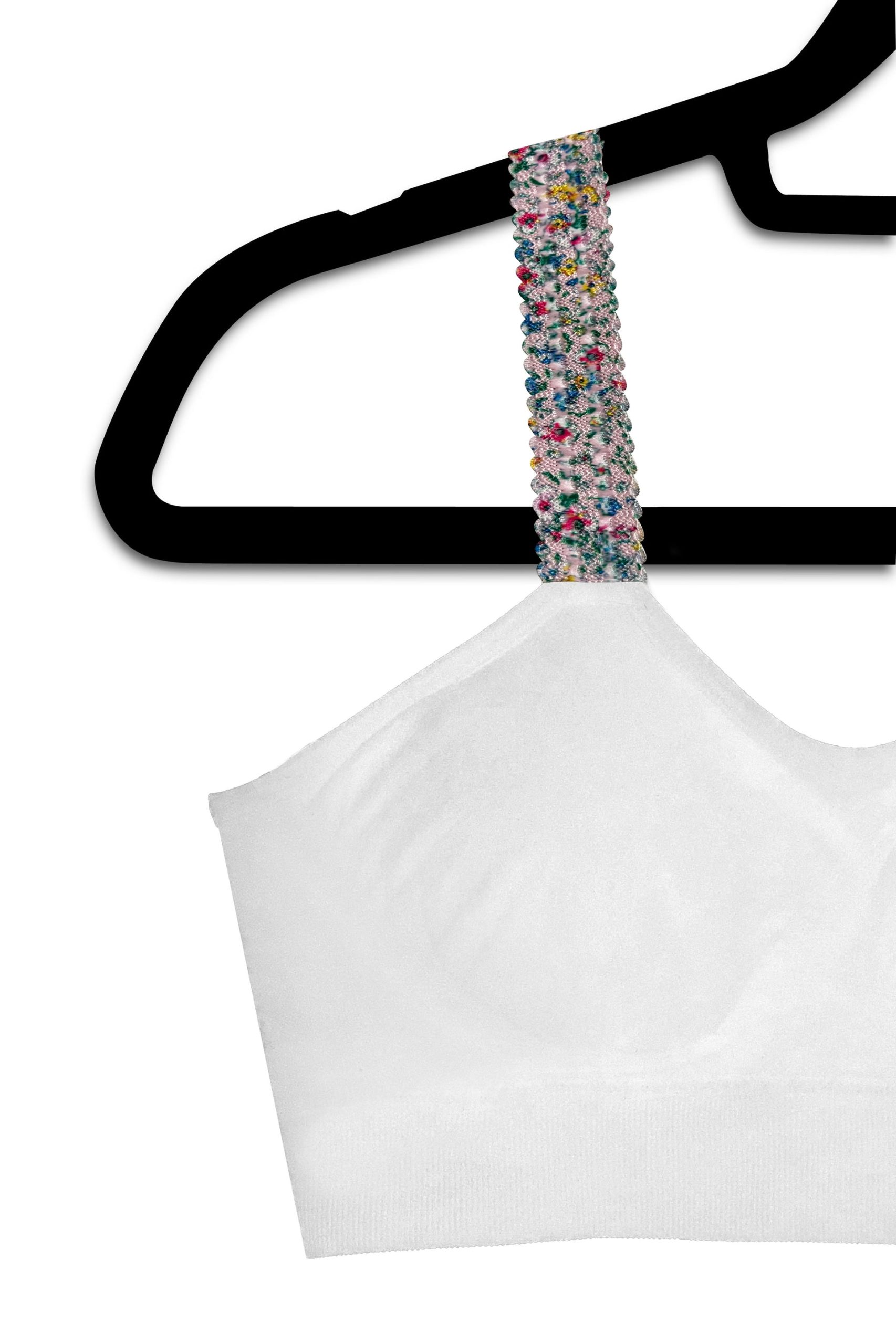 Plus White Bra with Vintage Boho Strap