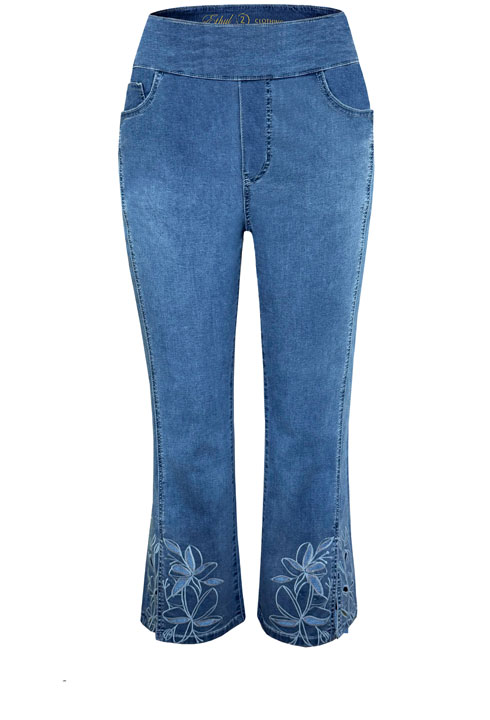 Pull on Ankle with Embroidery