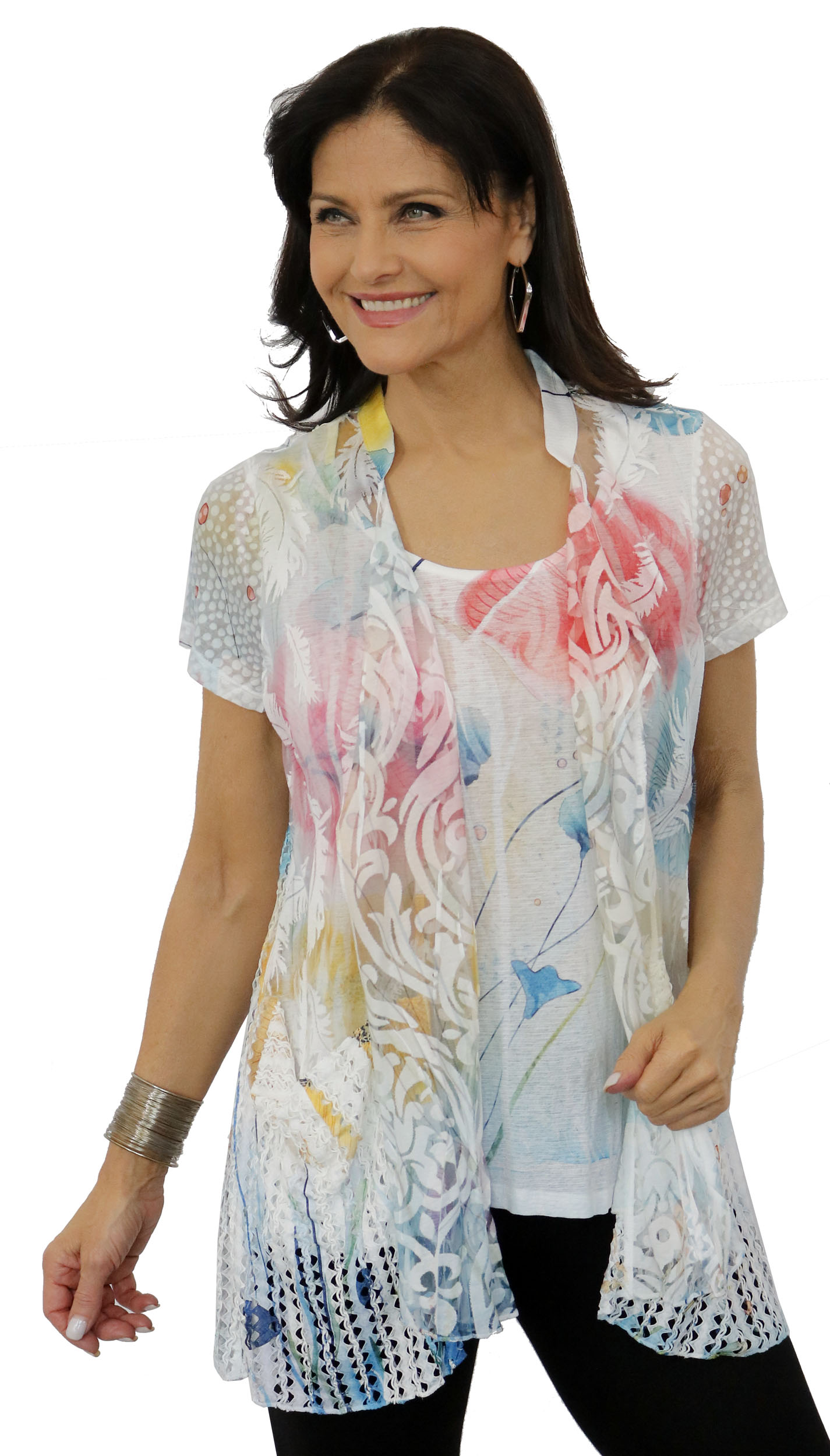 Rainbow Lace Cardigan and Tank