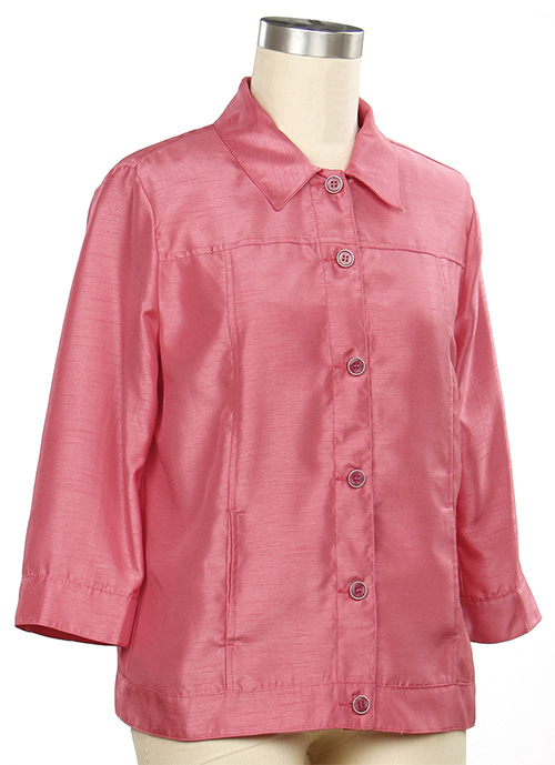 Shantung 3/4 Sleeve Jacket