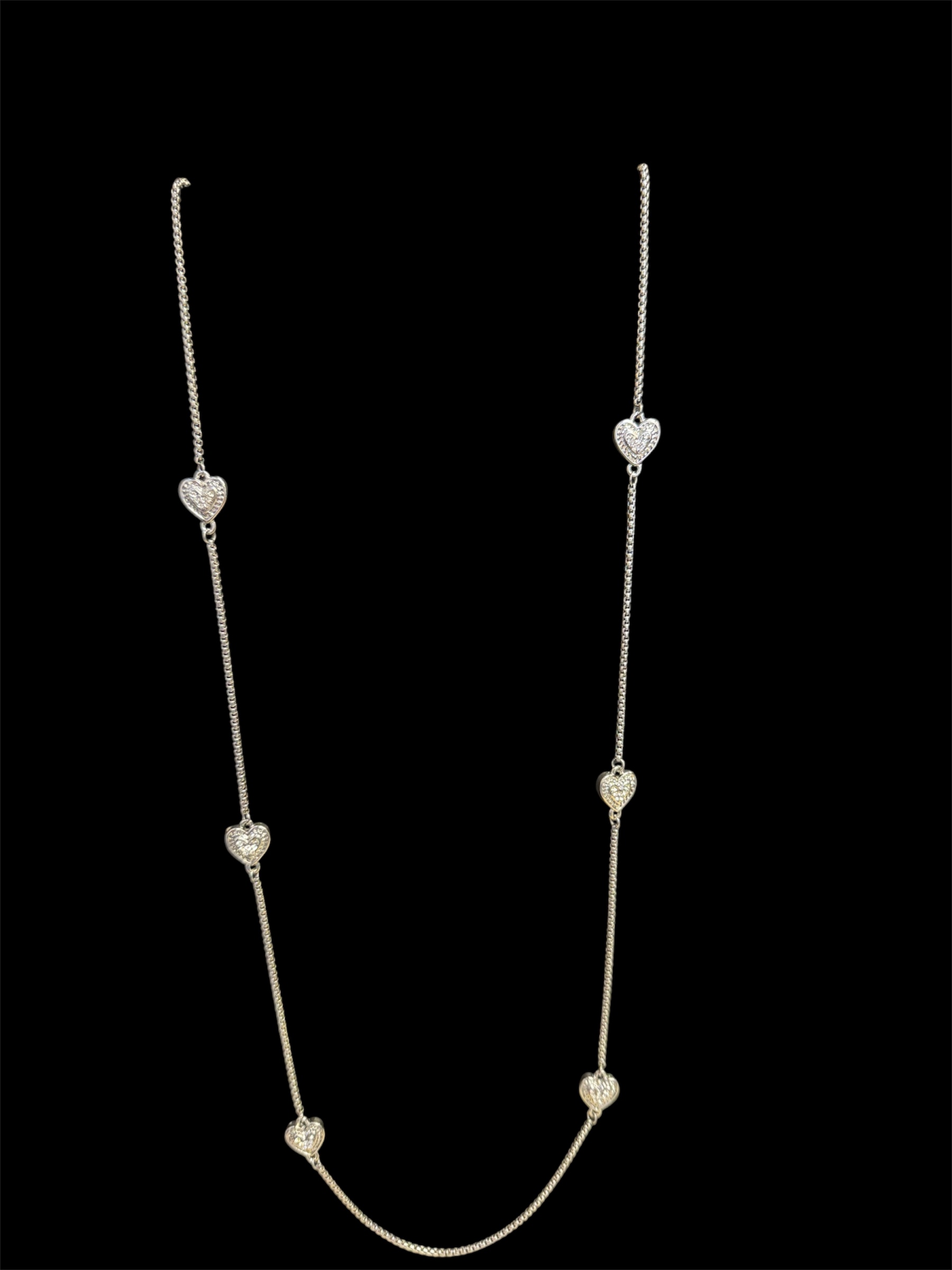 Long CV Heart Necklace
