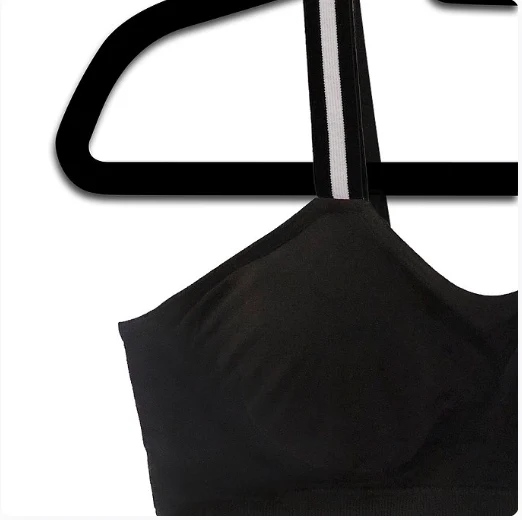 Plus Black Bra with Classic Stripe Strap