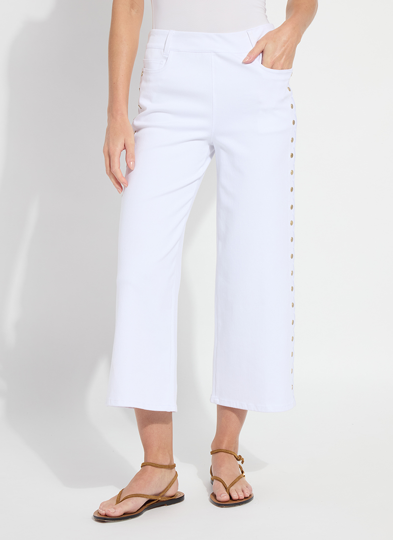 Willa Scallop Studded Crop Denim