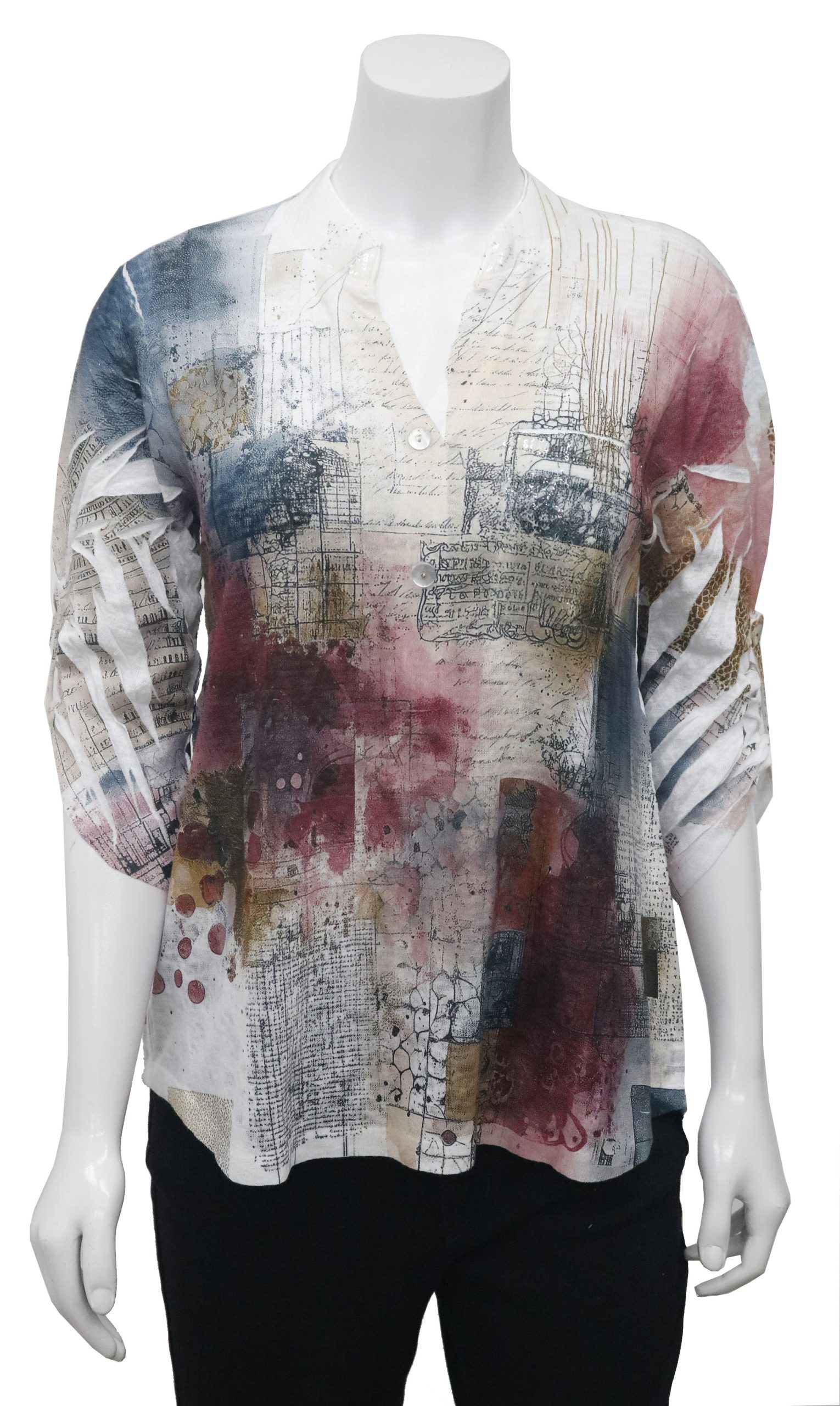 V Neck Sequin Pocket Top