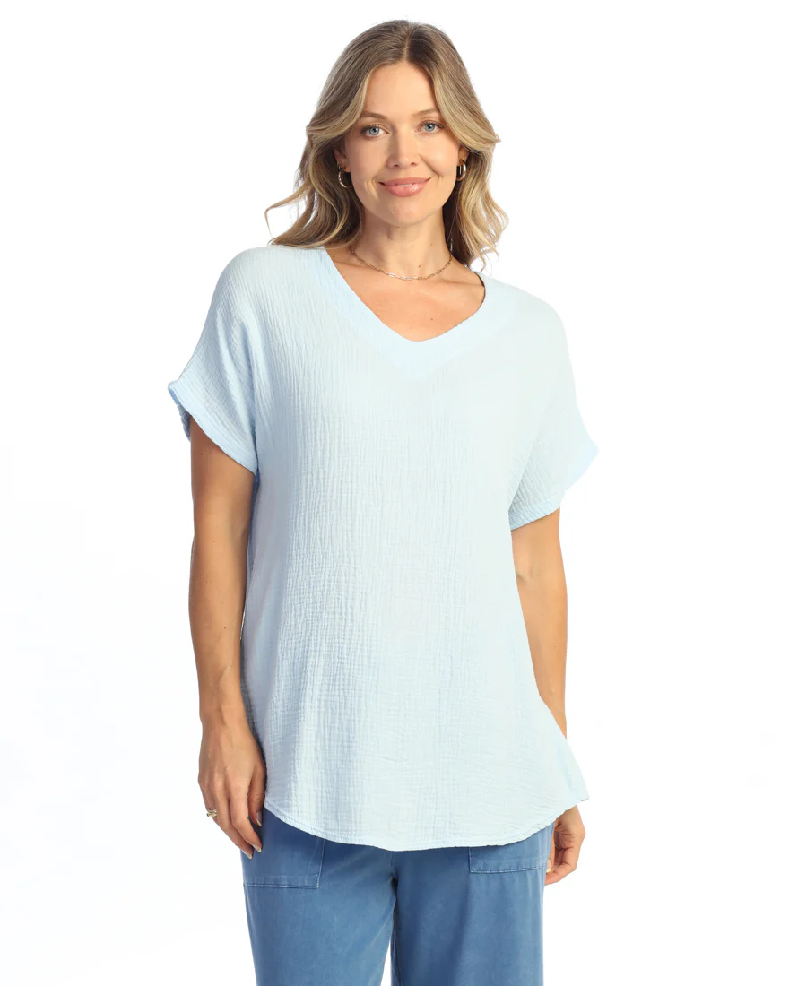 Mineral Double Gauze Short Sleeve Top