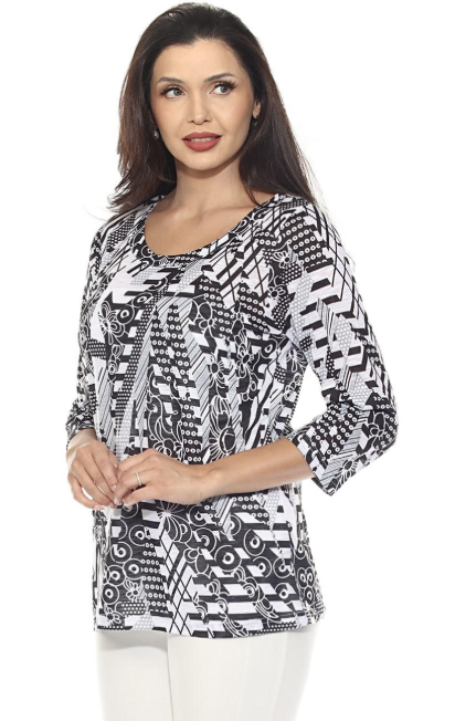 Round Neck 3/4 Sleeve Tee