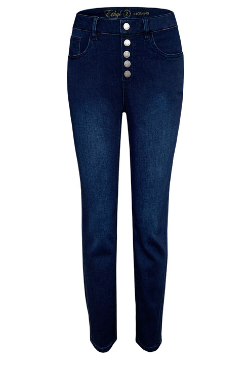 Faux Button Front Pant