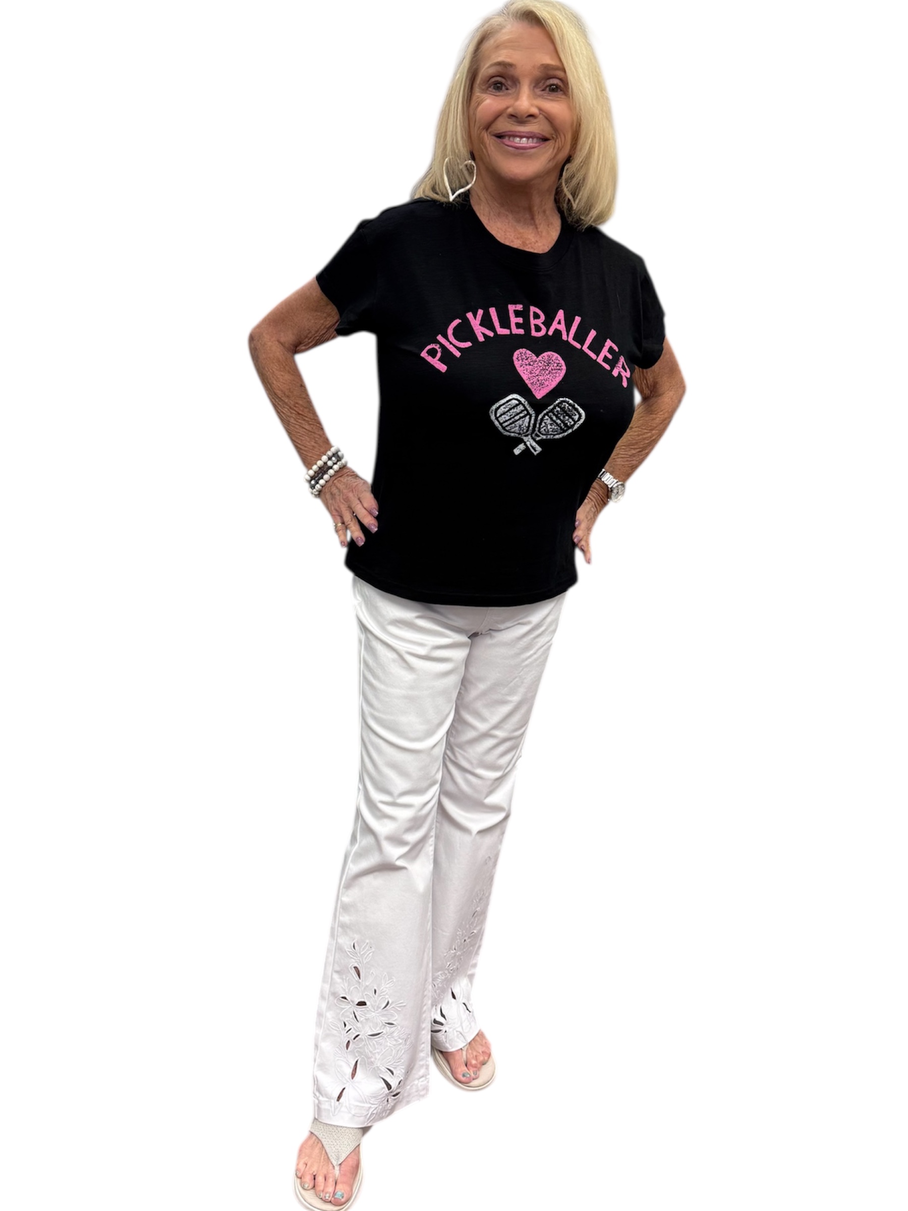 Pickleball Pink Heart