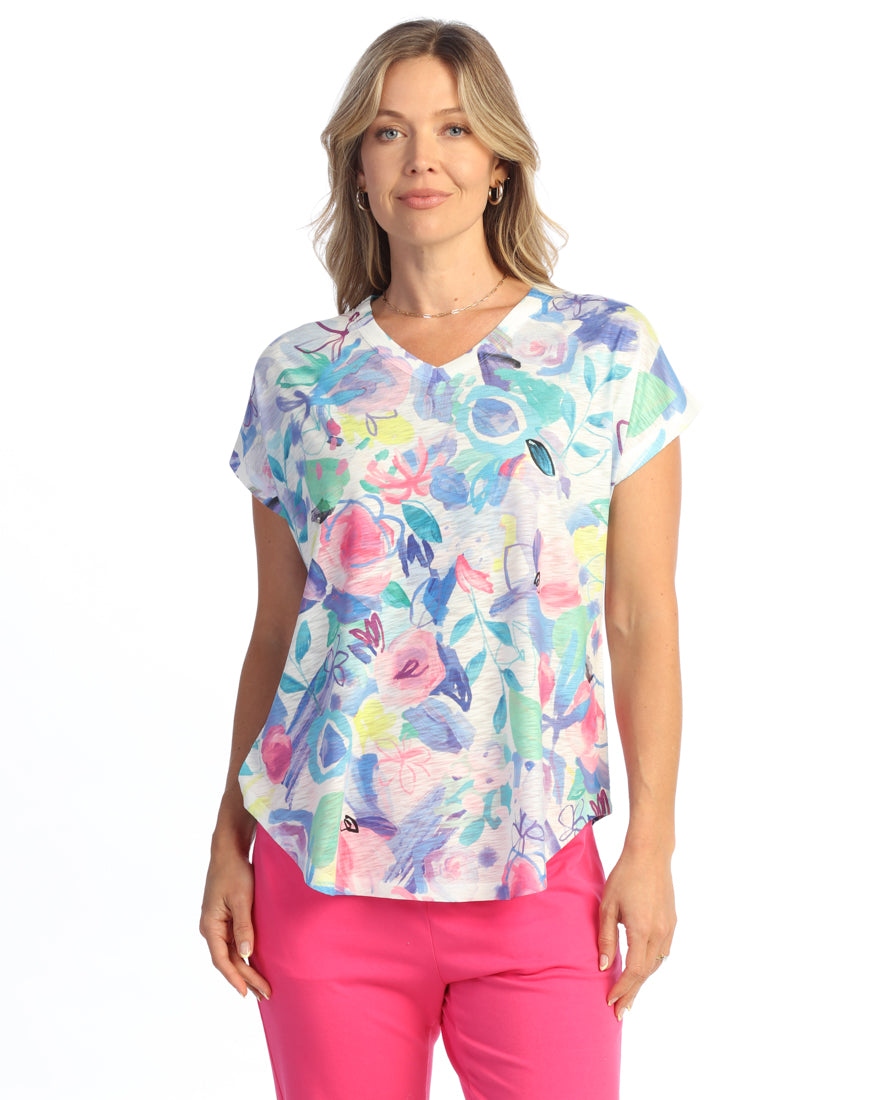 Camelia V-Neck Dolman Sleeve Top