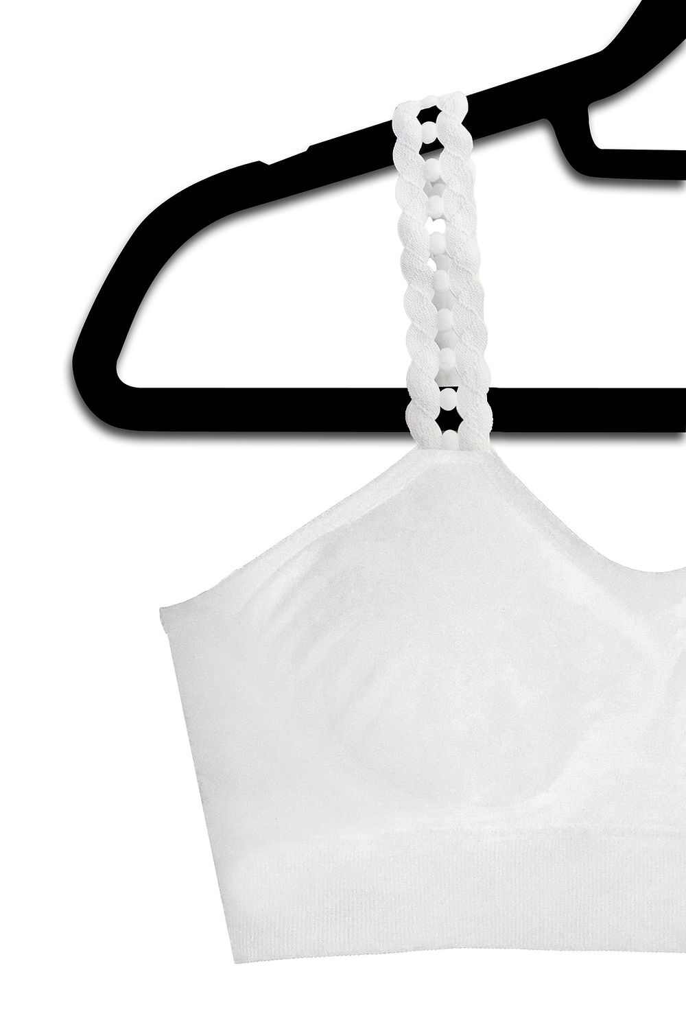 Plus White Bra with White Loops Strap