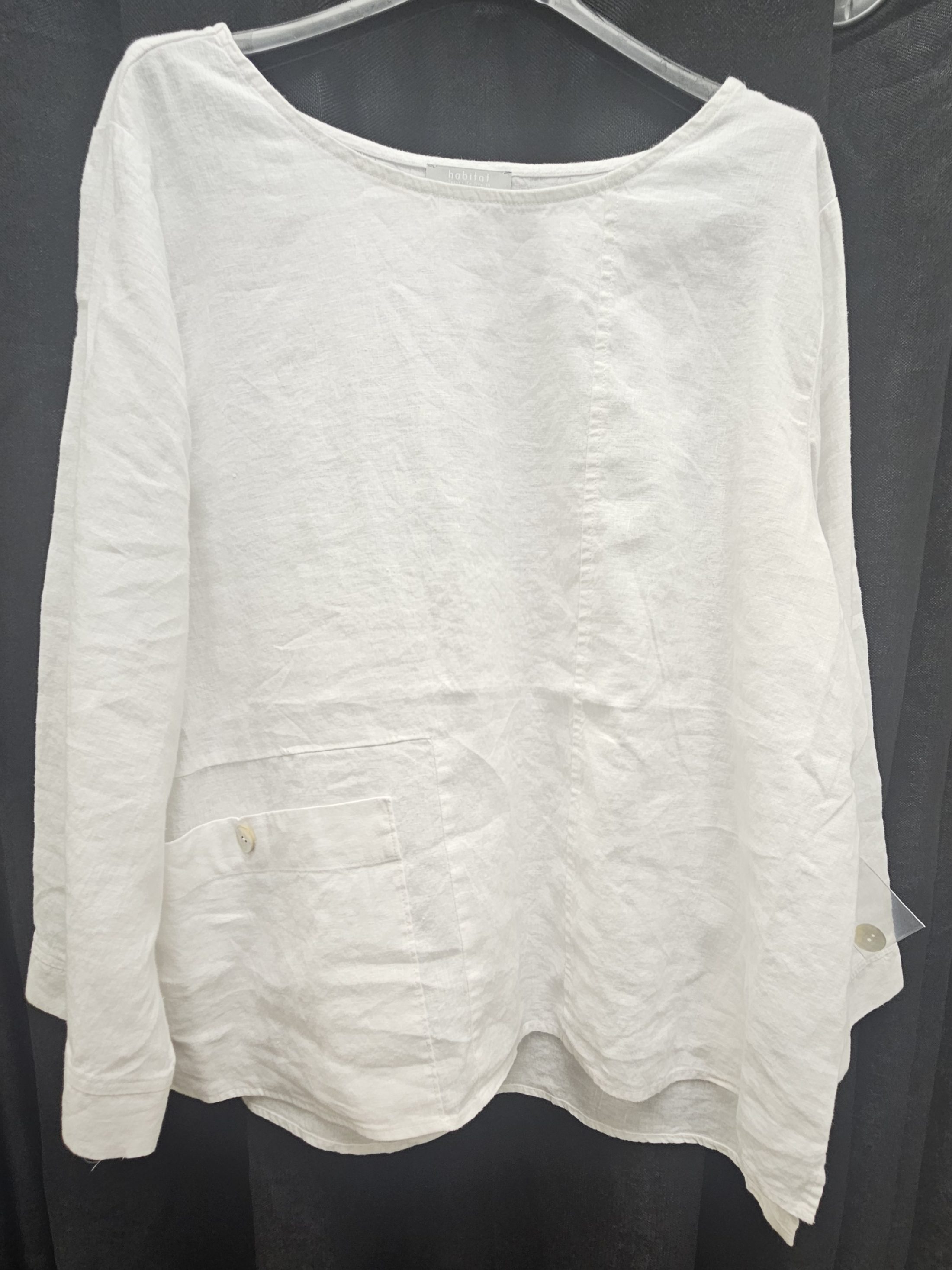 Linen Solid Pocket Pullover