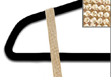 Champagne Crystals on Nude Strap Its Bra