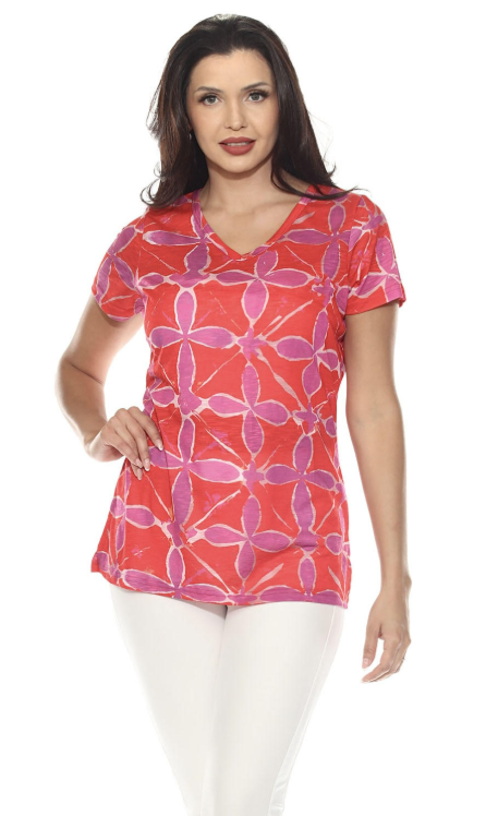 Short Sleeve V Neck Tee