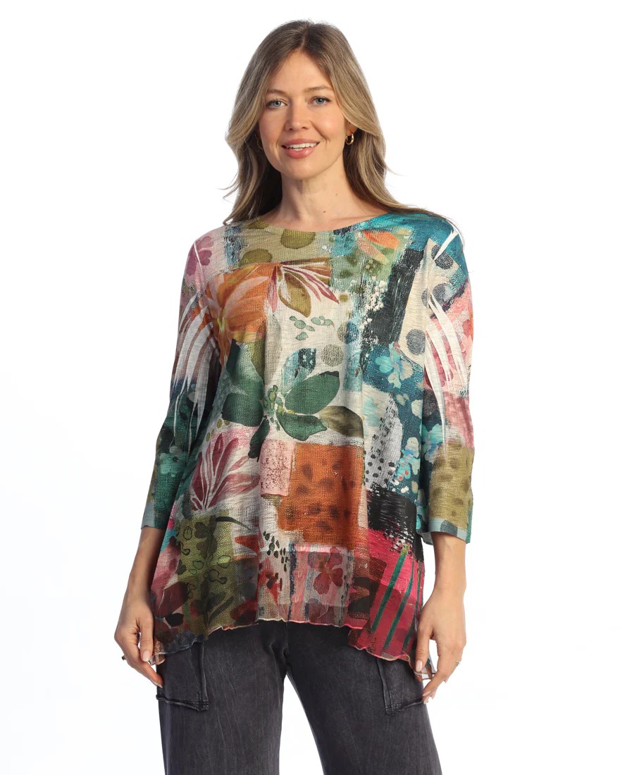 Amazonia Tunic with Chiffon Contrast