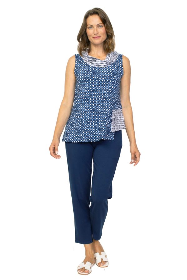 Dot Mix Cowl Top