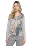 V Neck Print Top