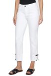 Agile Button Cuff Capri – White