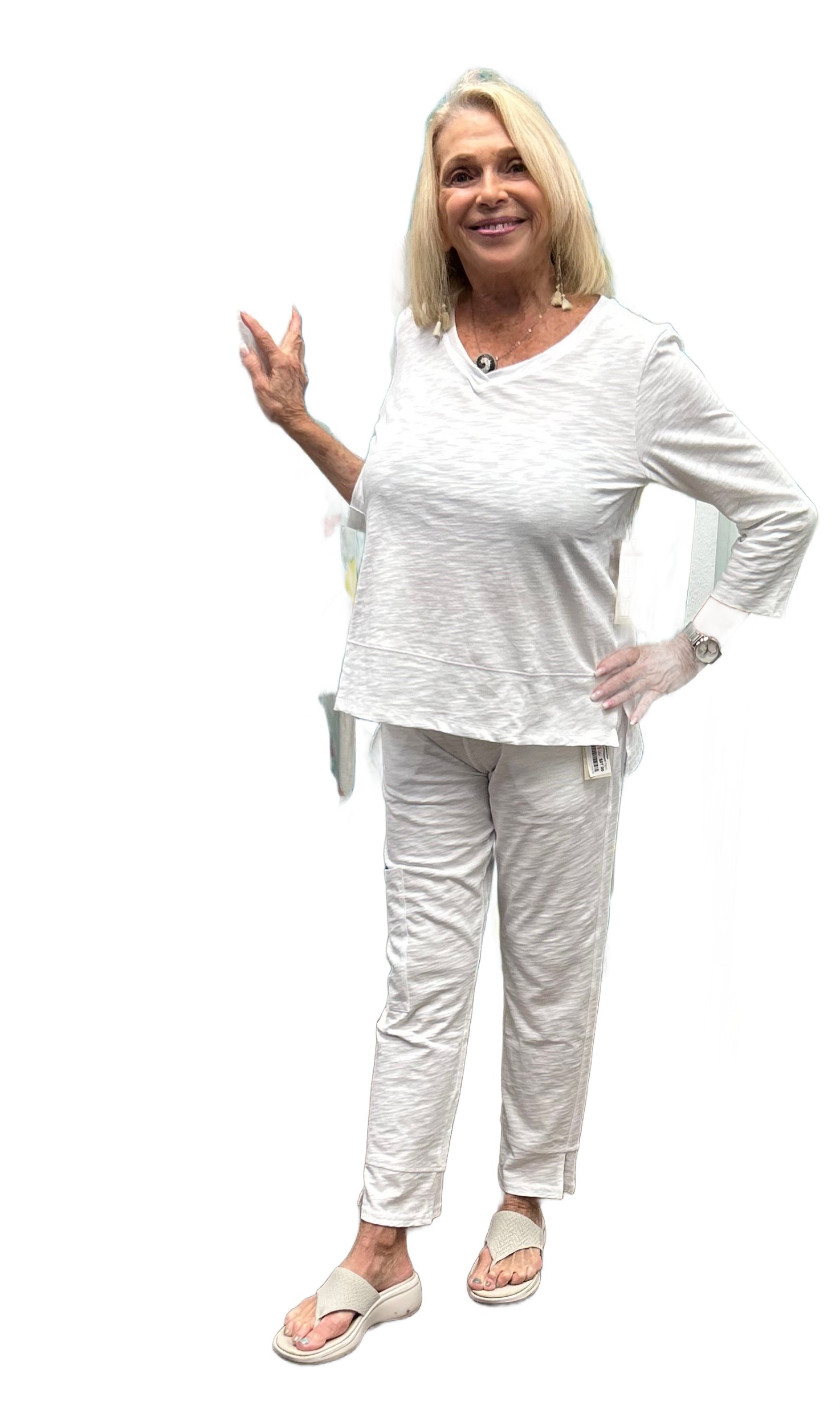 Cotton Slub Easy V Tee