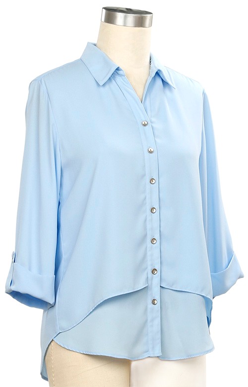Elyse Layered 3/4 Sleeve Layered Blouse
