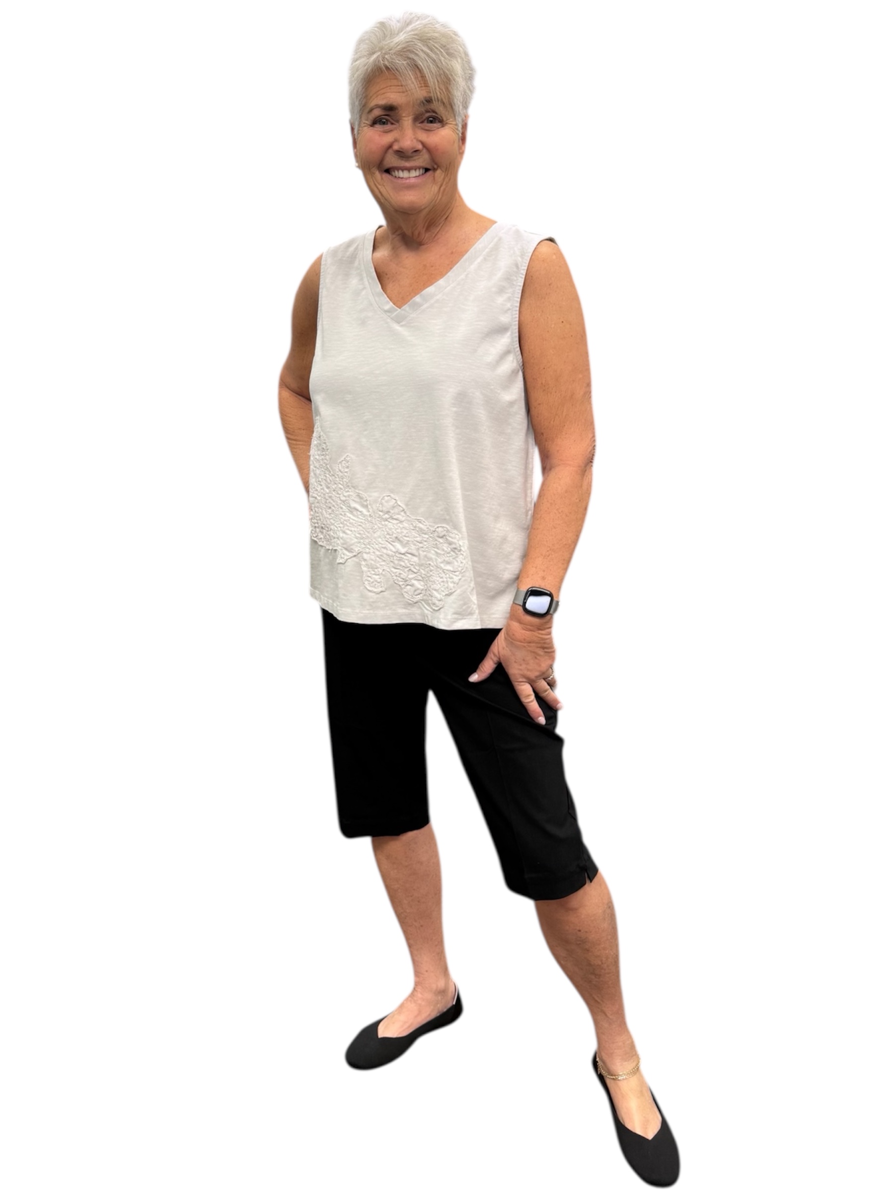 Pull on Faux Front Pocket Skimmer Pant