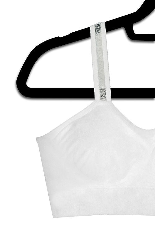 PLUS White Bra Sheer Strap