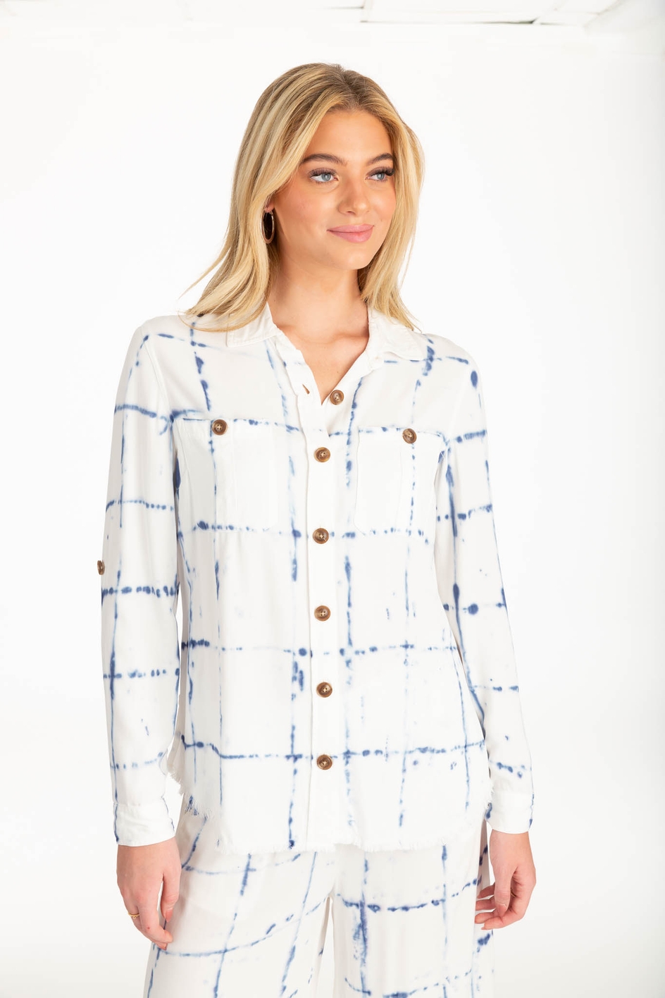 Tie Dye Roll Tab Easy Shirt