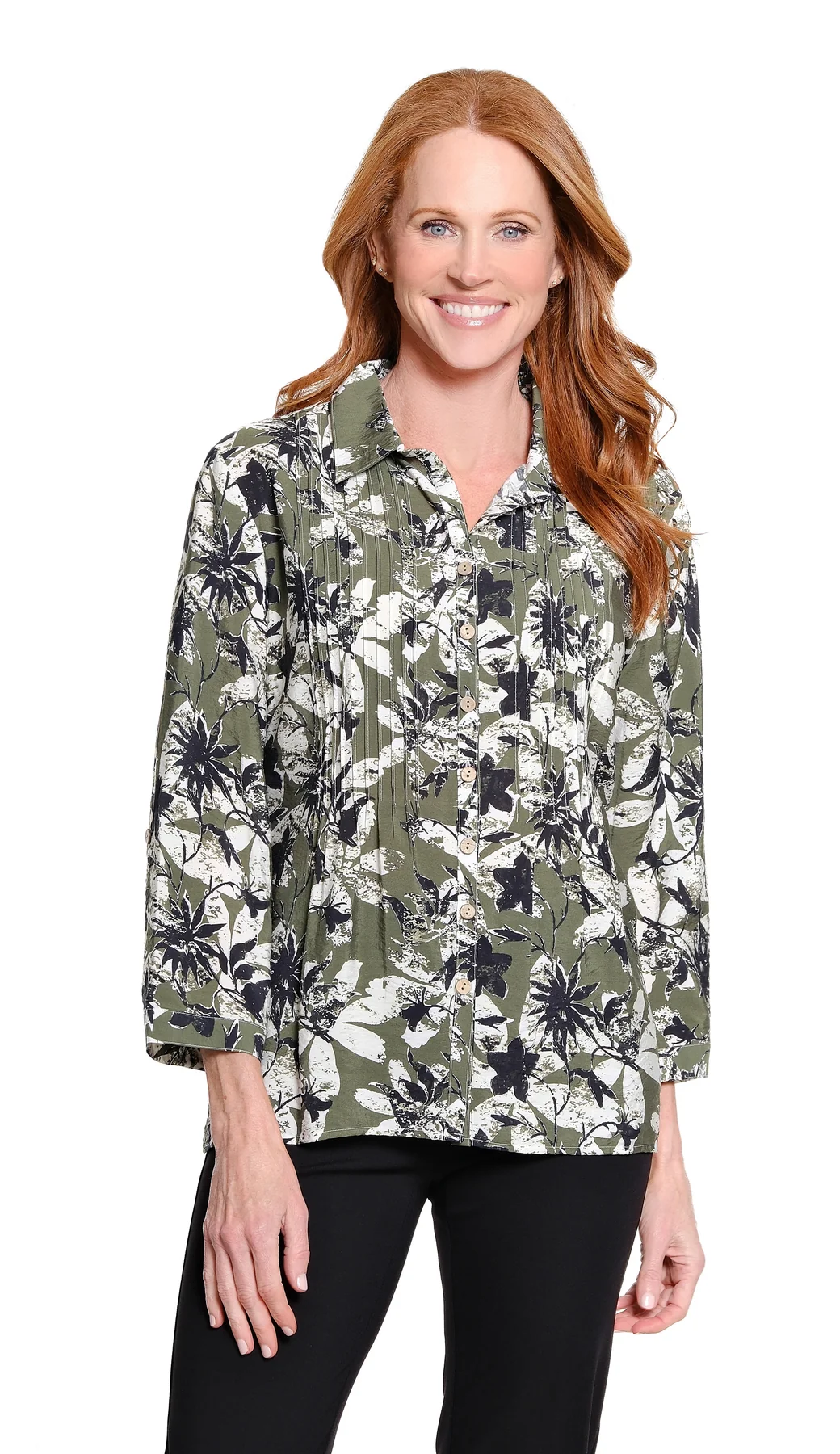 Multi-Tuck Woven Shirt