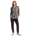 Melody Button Down Shirt with 3/4 Cuff Sleeve – 1X