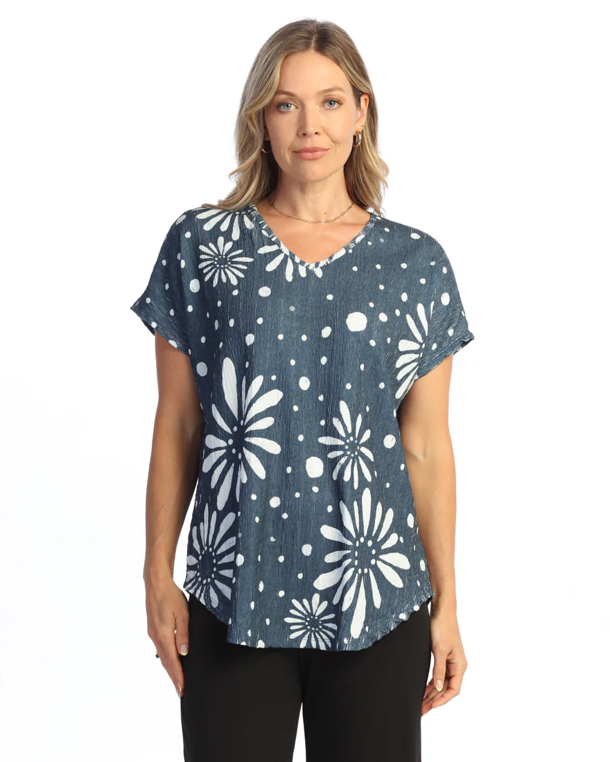 Evangeline Dolman V Neck Top