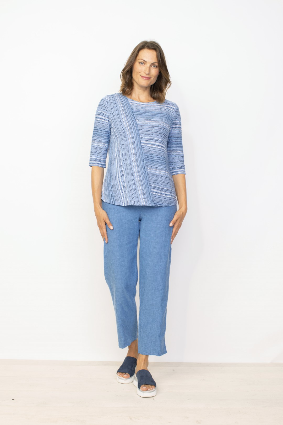 Mixed Elbow Boatneck Top