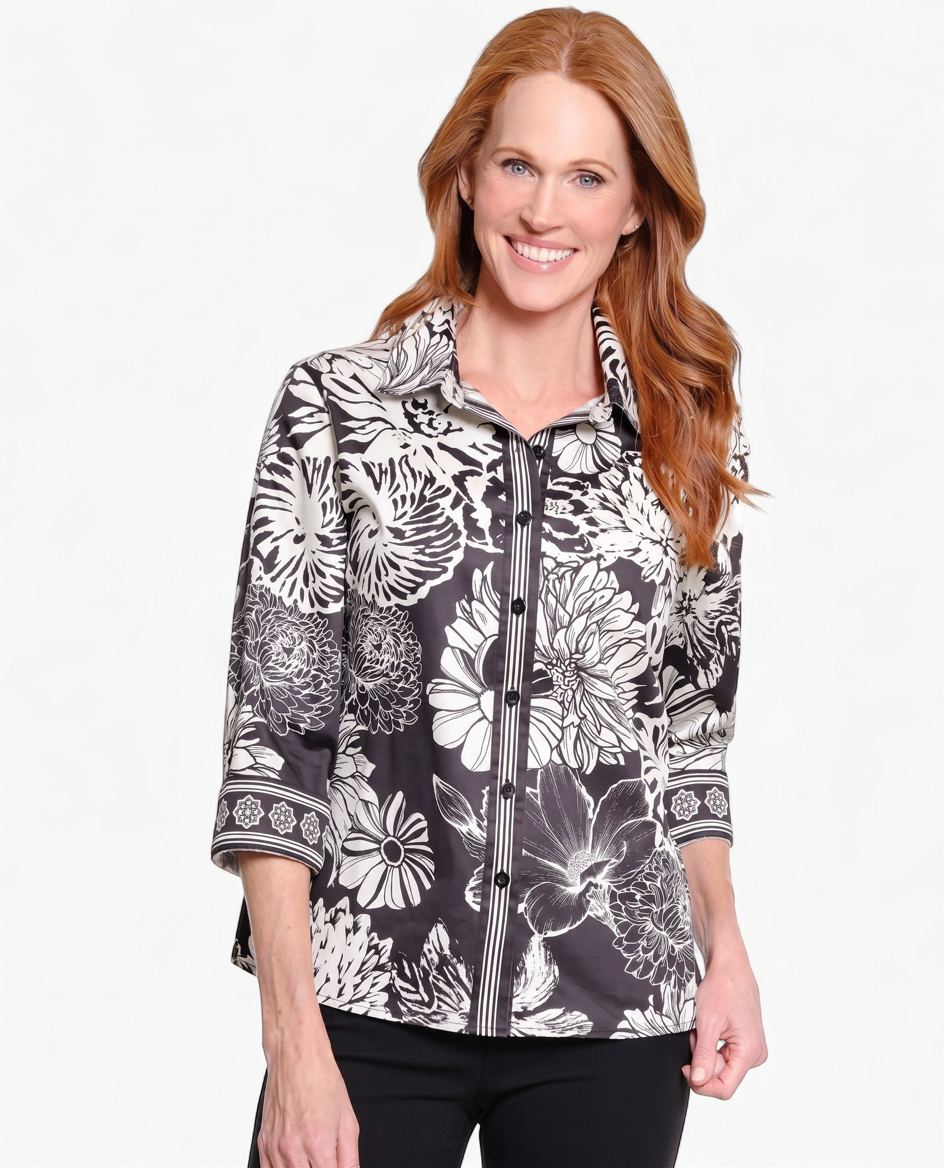 Band Sleeve Woven Shirt